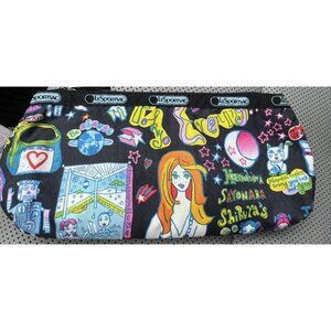 LeSportsac New Paris Tokyo‎ TRAVEL COSMETIC  Mini Pouch Black